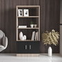 Hanah Home Vo4-Ob Estantería Roble y Negro